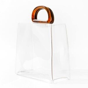 SONIX Transparent Mini Tote w/ Tort Top Handle NWT & NIP